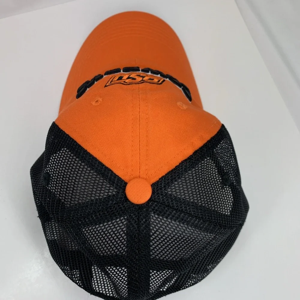 Oklahoma State OSU Cowboys Hat Orange Black Mesh Captivating Snapback Ball Cap